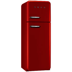 Smeg FAB30RF Fridge Freezer, A++ Energy Rating, 60cm Wide, Right-Hand Hinge Red